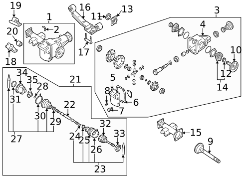 Carrier & Front Axles for 1999 Nissan Frontier #0