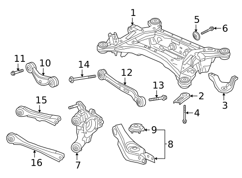 Rear Suspension for 2023 Acura RDX #1