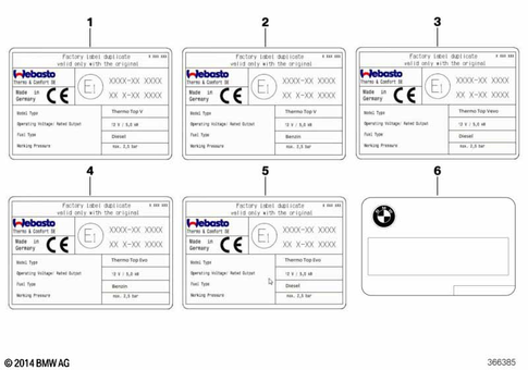 Labels for 2014 BMW 750iX #4