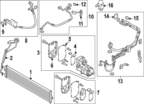 Condenser, Compressor & Lines for 2023 Genesis Electrified G80 #0