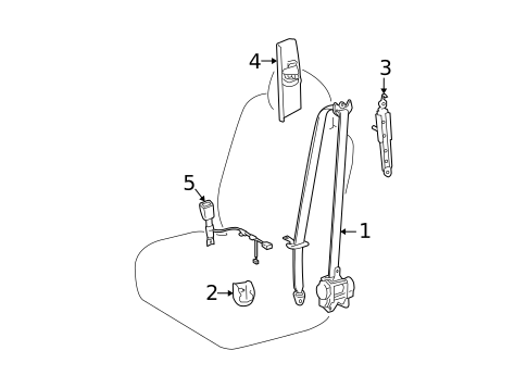 Seat Belt for 2011 Toyota Matrix #1