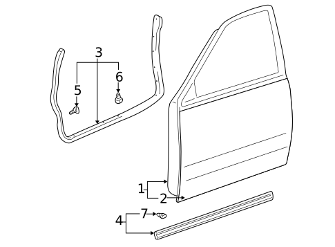 Door & Components for 2004 Toyota Sequoia #1