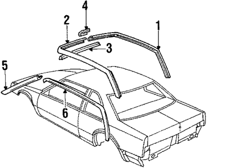 Exterior Trim - Roof for 1986 Buick LeSabre #1