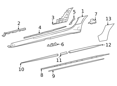 Exterior Trim - Pillars for 2020 Mercedes-Benz AMG GT #1