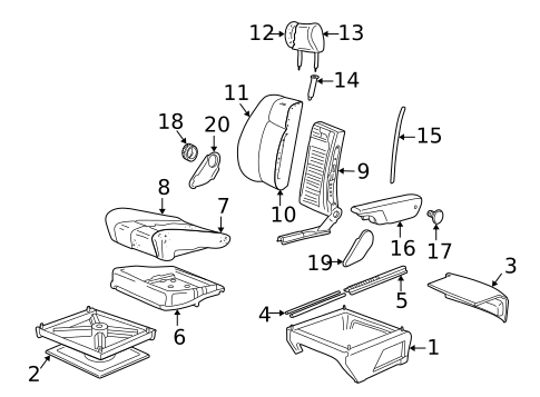 Seat Components for 1997 Volkswagen EuroVan #0