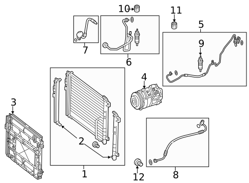 Condenser, Compressor & Lines for 2014 Mercedes-Benz C63 AMG #0