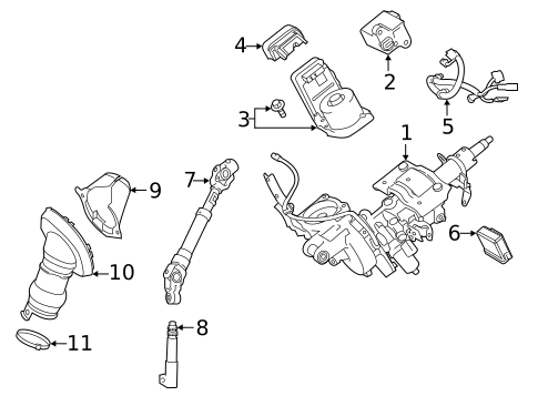 Steering Column Assembly for 2020 Lexus NX300 #1
