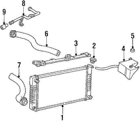 Radiator & Components for 1992 Oldsmobile Silhouette #0