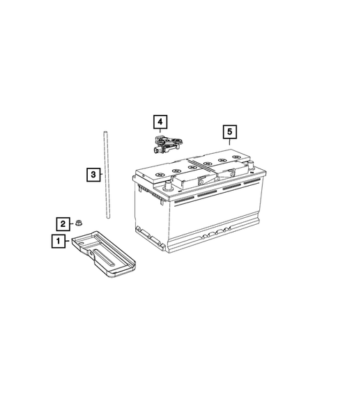 Battery, Battery Tray and Cables for 2016 Jeep Grand Cherokee #4