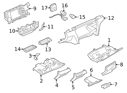 Instrument Panel Components for 2010 BMW 750Li xDrive #1