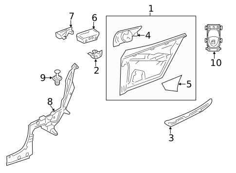Interior Trim - Quarter Panels for 2013 Mercedes-Benz E350 #1