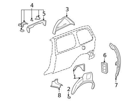 Inner Structure for 1998 Pontiac Trans Sport #1