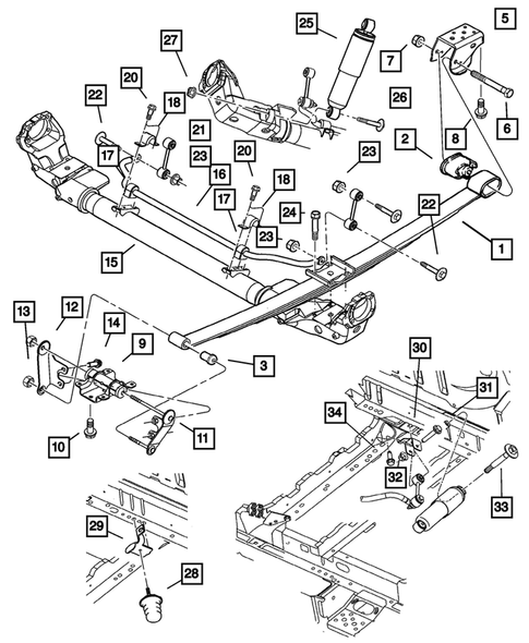 Rear Suspension for 2001 Chrysler Voyager #1