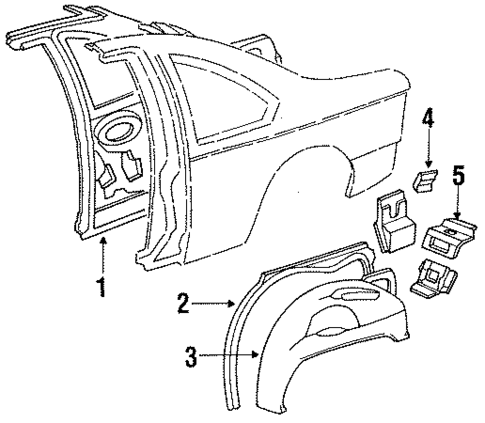 Inner Structure for 1989 Ford Thunderbird #0