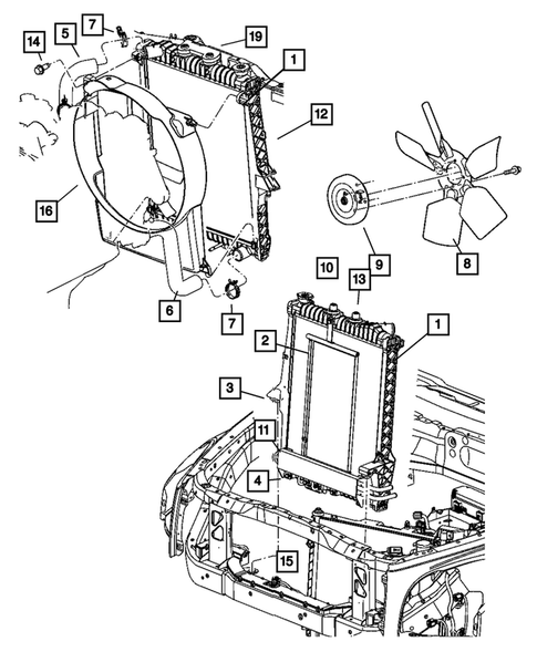 Radiator and Related Parts for 2004 Dodge Durango #0
