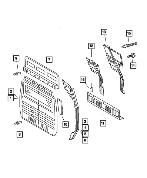 Quarter Panel and Pillars for 2005 Dodge Sprinter 2500 #5