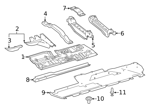 Floor & Rails for 2019 Mercedes-Benz S 560 #0