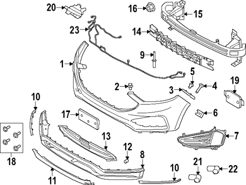 Bumper & Components - Front for 2021 Ford Edge #0