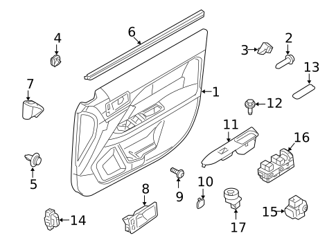 Interior Trim - Front Door for 2011 Mercury Milan #0