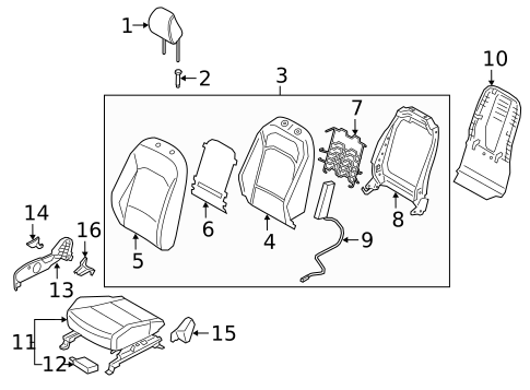 Passenger Seat Components for 2023 Kia Soul #0