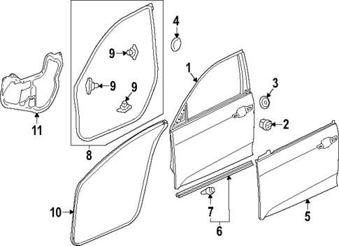 Door & Components for 2024 Honda HR-V #1