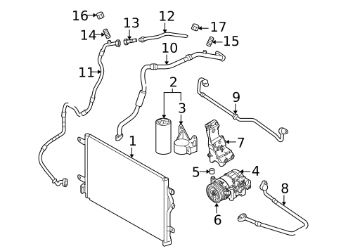 Condenser, Compressor & Lines for 2007 Audi A4 Quattro #1