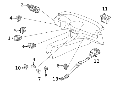 Cluster & Switches for 2021 Honda Accord #1
