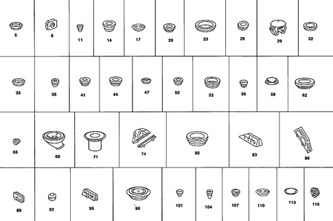 Expansion Plugs, Grommets for 1991 Mercedes-Benz 560SEL #1