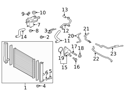 Radiator & Components for 2015 Toyota Prius V #0