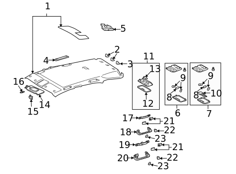 Interior Trim - Roof for 2004 Lexus RX330 #2