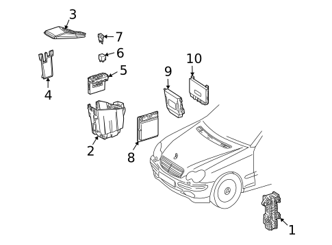 Powertrain Control for 2009 Mercedes-Benz CLK350 #2