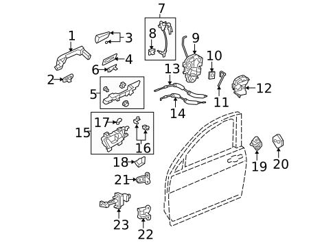 Lock & Hardware for 2011 Acura TL #0