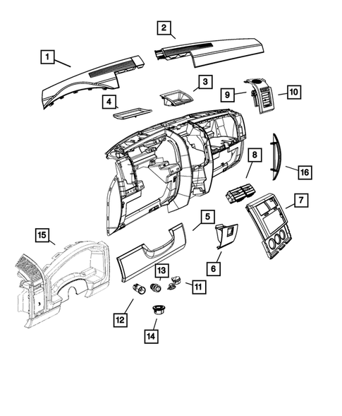 Instrument Panels for 2008 Jeep Liberty #0