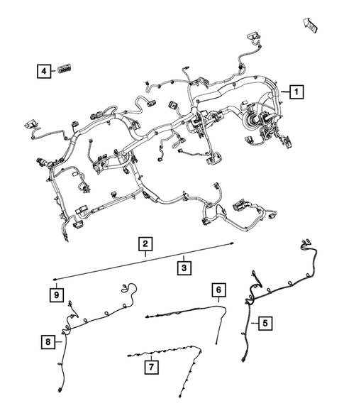 Wiring-Instrument Panel for 2015 Ram 3500 #0