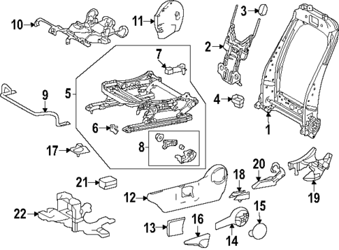 Driver Seat Components for 2024 Subaru Solterra #0