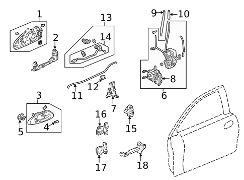 Front Door for 1998 Honda Accord #1