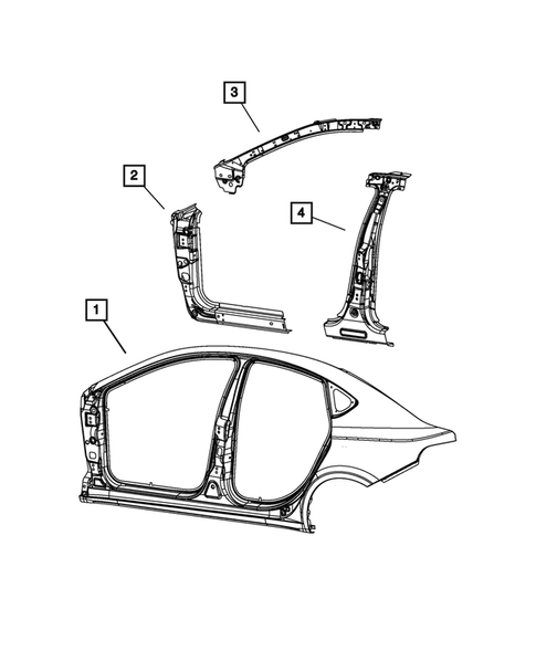 Aperture Panel and Pillar Supports for 2013 Dodge Dart #1