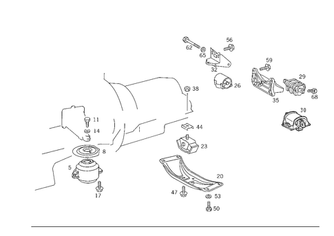 Engine Suspension for 1992 Mercedes-Benz 500SL #1