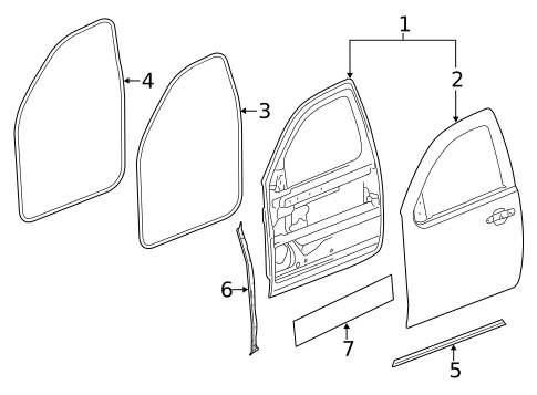 Door & Components for 2015 Chevrolet Silverado 2500 HD #1