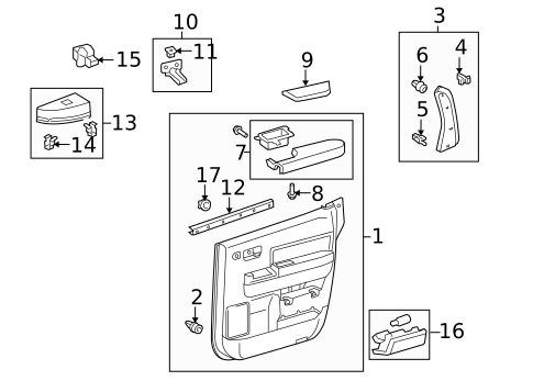 Interior Trim - Rear Door for 2018 Toyota Sequoia #0