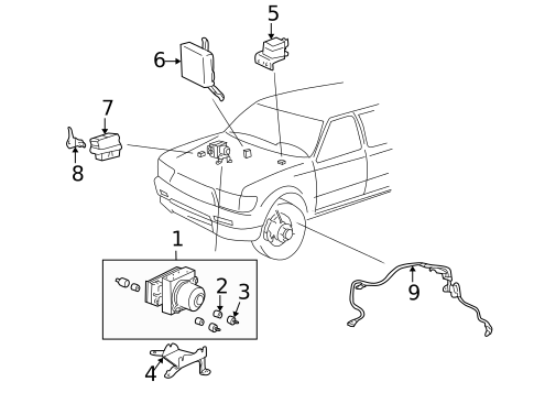 Anti-Lock Brakes for 1997 Toyota 4Runner #0