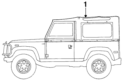 Roof & Components for 1994 Land Rover Defender 90 #1