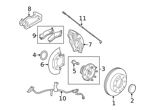 Front Brakes for 2011 Chevrolet Silverado 3500 HD #1