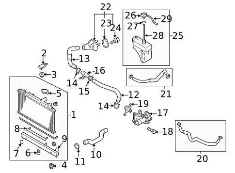Radiator & Components for 2011 Mazda CX-7 #0