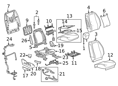 Passenger Seat Components for 2012 Chevrolet Equinox #0