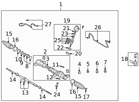 Steering Gear & Linkage for 2003 Toyota Corolla #0