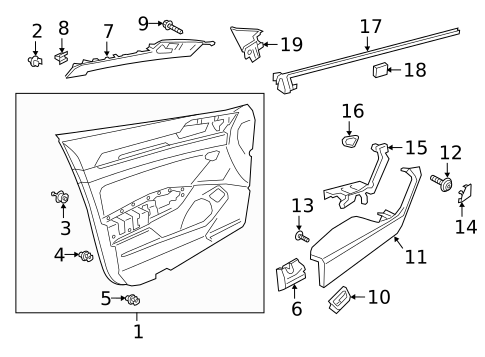 Interior Trim - Front Door for 2020 Volkswagen Arteon #0