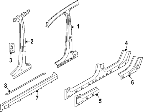 Center Pillar for 2024 Porsche Cayenne #0