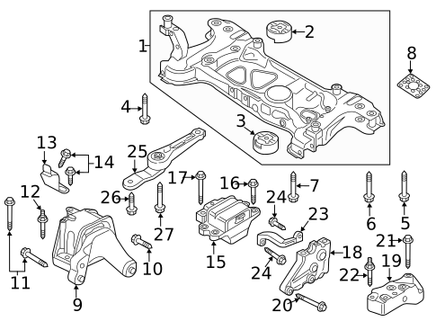 Engine & Trans Mounting for 2012 Volkswagen Beetle #0