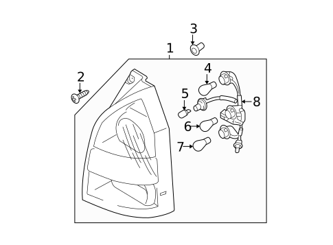 Bulbs - Chassis for 2009 Kia Sportage #1